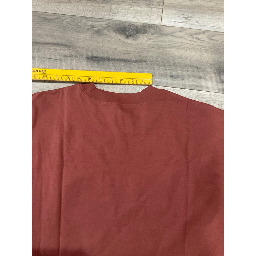 AllSaints Mens Tonic Crew Neck T-Shirt Rust Red Ramskull Logo XS Short‎ Sleeve - Picture 8 of 8